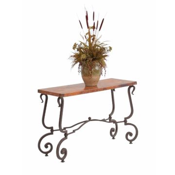 Copper Console Table with Tuscany Base