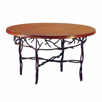 Twig Hammered Copper Round Dining Table