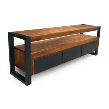Urban Rustic Media Console - Natural Asian Walnut
