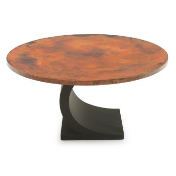 Modern Concave Copper Dining Table