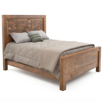 Rustic Brick in the Wall Barnwood Bed