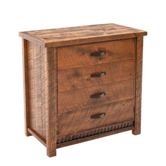 Rustic Corrugated 4 Drawer Barnwood Chest