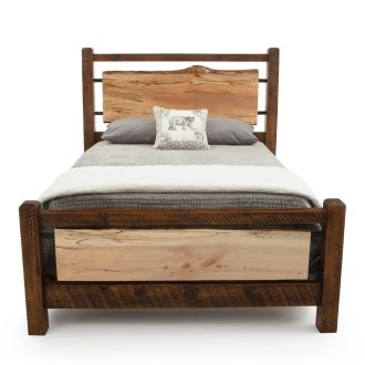 River Rustic Spalted Maple Barnwood Bed