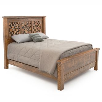 Rustic Campfire Barnwood Bed
