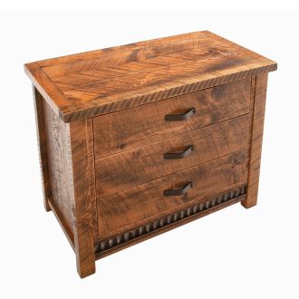 Rustic Corrugated 3 Drawer Barnwood Chest