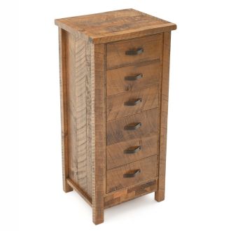 Rustic Brick in the Wall 6 Drawer Barnwood Lingerie Chest