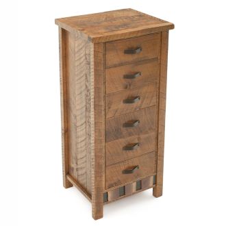 Walnut Falls Rustic 6 Drawer Barnwood Lingerie Chest