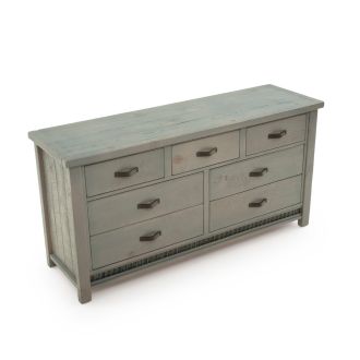 Cottage Gray Corrugated 7 Drawer Barnwood Dresser